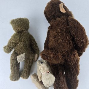 Lote de 3 Peluches Antiguos Coleccionables: Mono, Perro y Osito - imagen 10