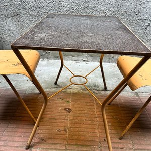 Juego de Exterior: Mesa con Vidrio y 2 Sillas de Chapa - imagen 3