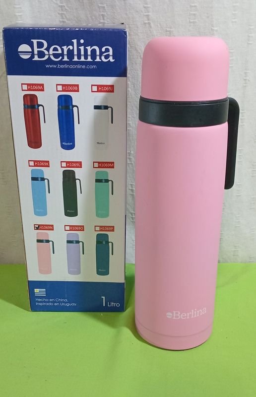 Lote siguiente: Termo de 1lt rosado - Thermos de plástico
