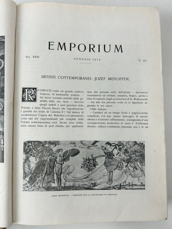 Revista ilustrada italiana de 1910 con artistas contemporáneos - imagen 2