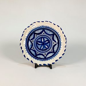 Lote siguiente: Plato Hondo de Cerámica Talavera El Carmen Blanco y Azul Decoración Floral