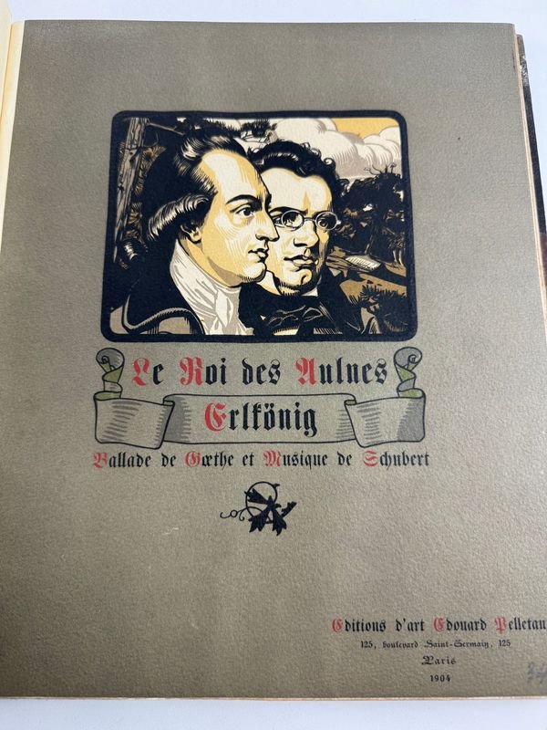 Libro de música clásica: El rey de los alisos (Erlkönig) de Goethe con música de Schubert
