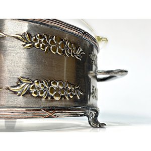 Fuente de Vidrio Pyrex con Soporte Metálico Decorado - imagen 3