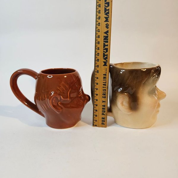 Tazas con forma de cabezas cerámicas - imagen 2
