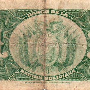Billete de 1 Boliviano Banco de la Nación Boliviana 1911 - imagen 2
