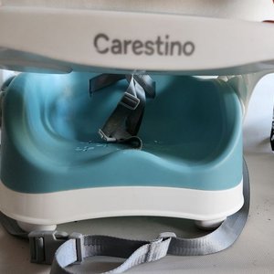 Silla de comer para bebé Carestino, azul y blanco - imagen 3