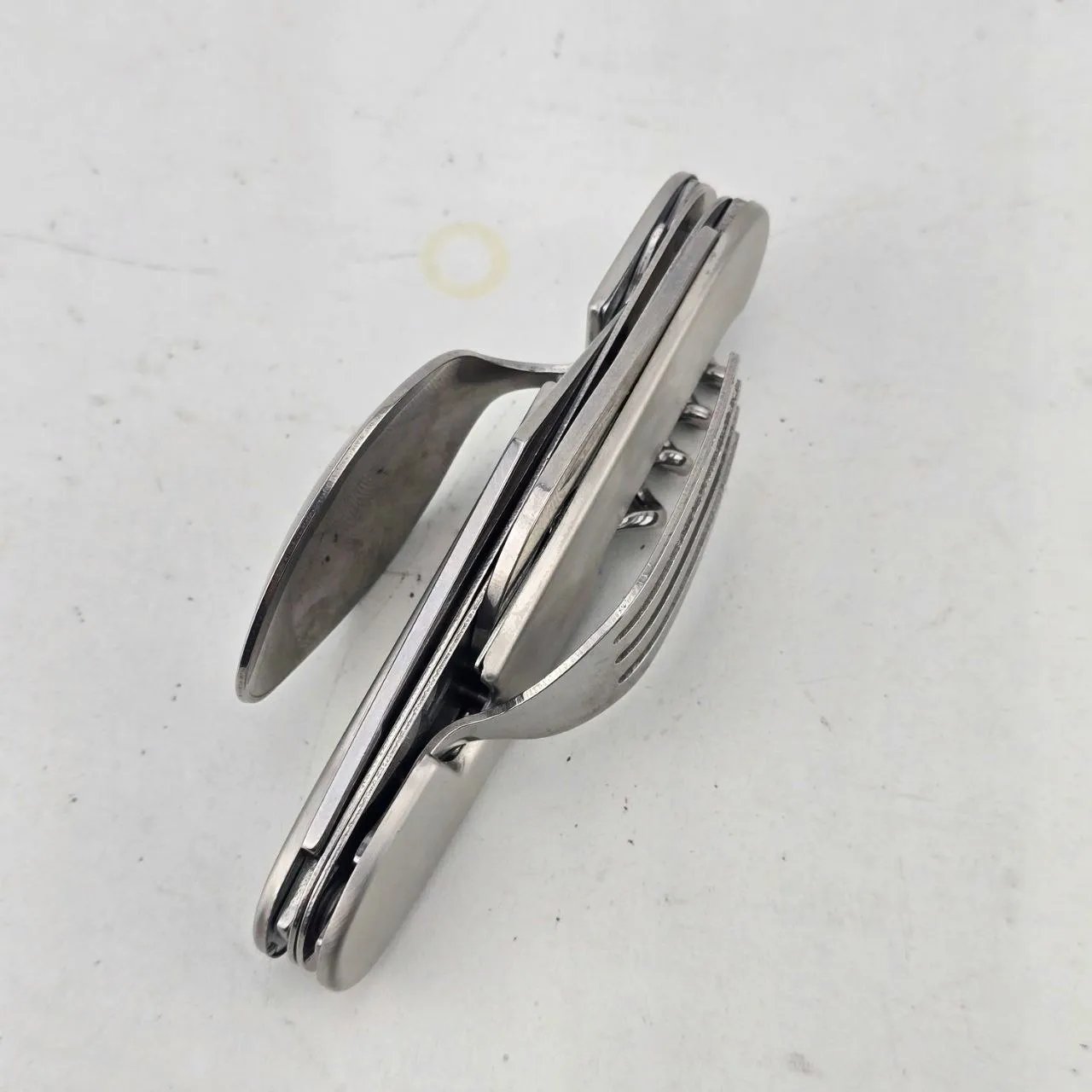 Multi-funcional herramienta portátil con cuchara, tenedor, cuchillo y corcho - imagen 5