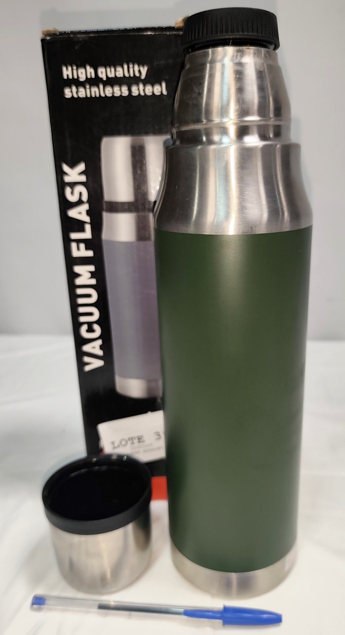 Termo Tipo Americano Verde en Acero Inoxidable, Nuevo en Caja