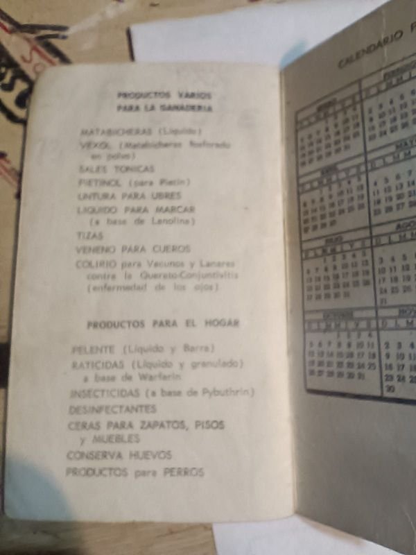Libreta de apuntes Cooper 1968 con calendario y detalles de escritura - imagen 3