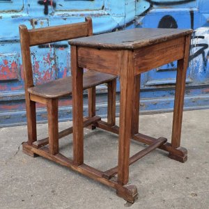 Lote anterior: Pupitre Escolar Antiguo de Madera