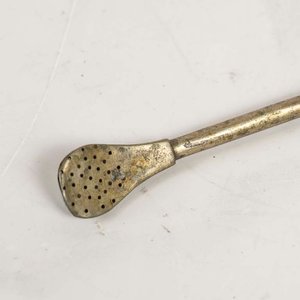Bombilla de Platería Criolla Antigua con Detalles Decorativos - imagen 2