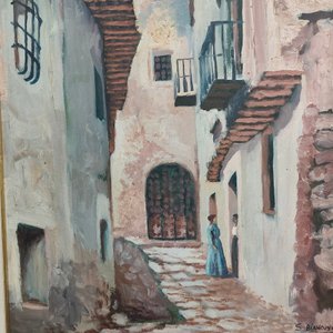 Sergio Biancuyo, Óleo sobre Lienzo con Marco Dorado - imagen 3