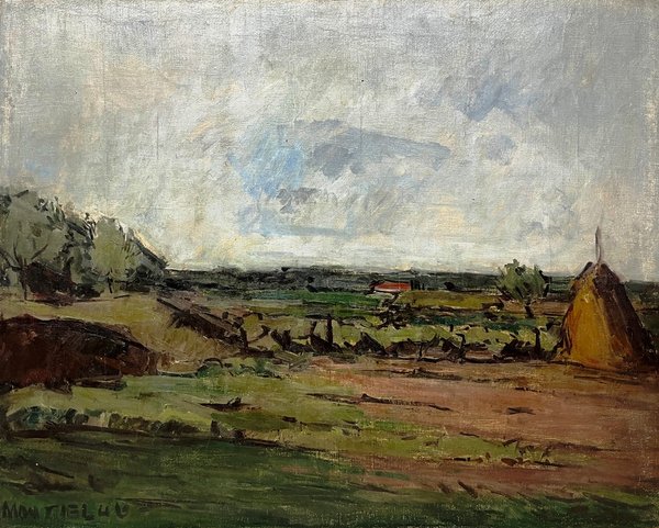 Lote siguiente: Pintura de Jonio Montiel - Paisaje de Campo