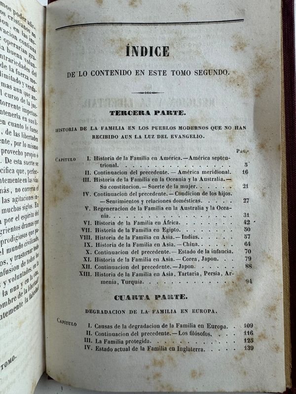Libro Histórico: Historia de la Sociedad Domestica en Dos Tomos por J. Gaume - Barcelona 1855 - imagen 5