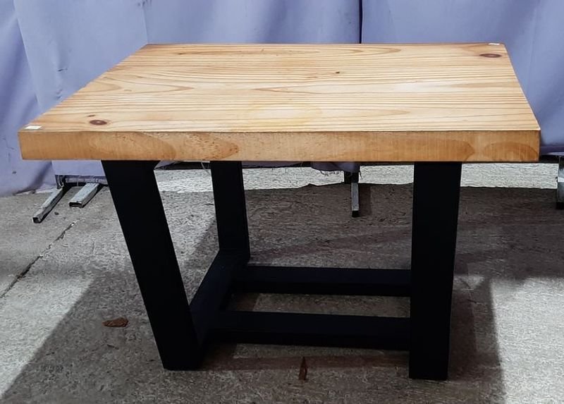 Mesa Ratona Moderna Hierro y Madera Natural