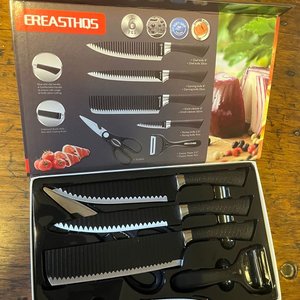 Set de 6 Cuchillos EREAS THOS con Tijera y Pela Papas - imagen 2