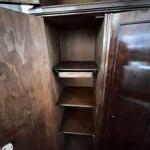 Ropero Antiguo de Madera Oscura con Alzada - 4 Puertas - imagen 4