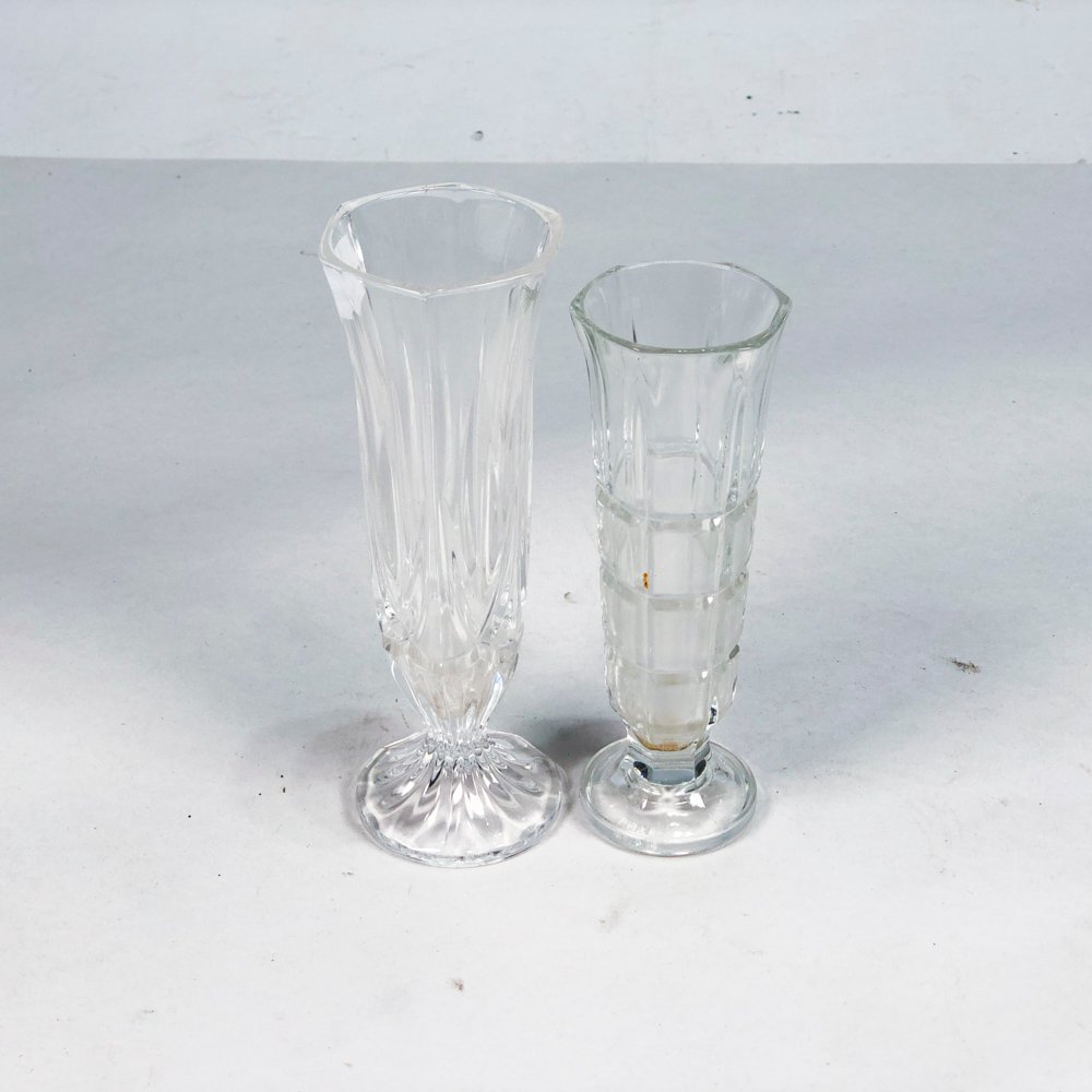 Dos floreros de cristal en excelente estado - imagen 2