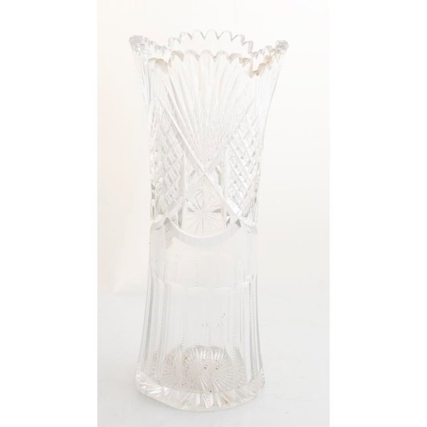 Florero de Cristal Hialino Tallado Alto 30cm