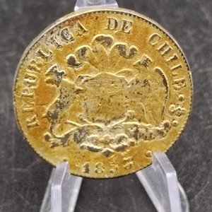 Moneda de 10 Pesos de Chile 1855 - Réplica en Bronce - imagen 3