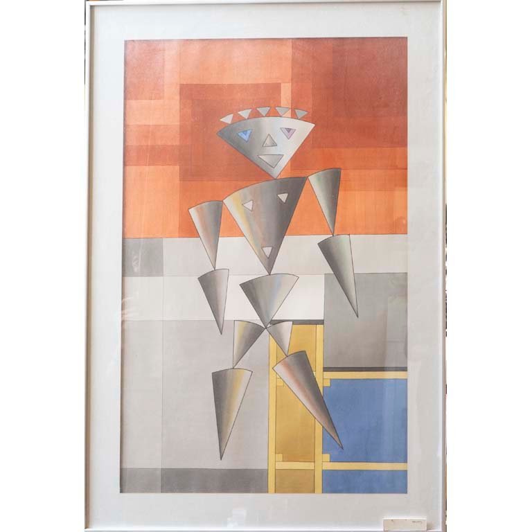 Obra "Robot Geométrico" de Juan Falkenstein, Técnica Mixta