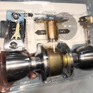 Cerradura de Pomo Cilíndrica AMV con Llaves y Tranca, Nueva en Blister - imagen 4
