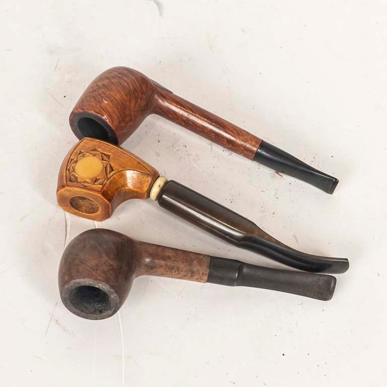 Lote de 3 Pipas de Madera para Coleccionar