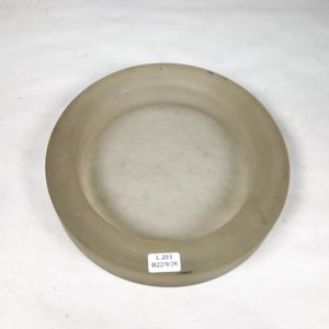 Dos Centros de Mesa Circulares Hialinos Esmerilados - imagen 1