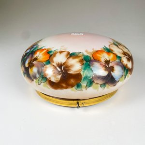 Plafon de vidrio opalinado decoración floral, diámetro 26 cm - imagen 3