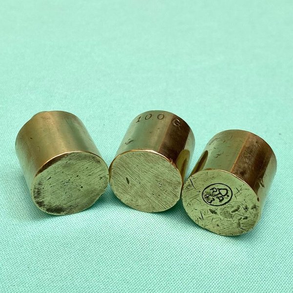 Pesas de bronce antiguas para 100 gramos cada una - imagen 5