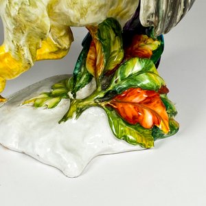 Figura de ceramica italiana gallo de pelea, firmado por el escultor Guido Cacciapuoti, altura 30 cm - imagen 4