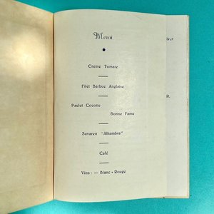 Menú Masónico Logia Acacia N.º 876, Hotel La Alhambra, Montevideo 1955 - imagen 2