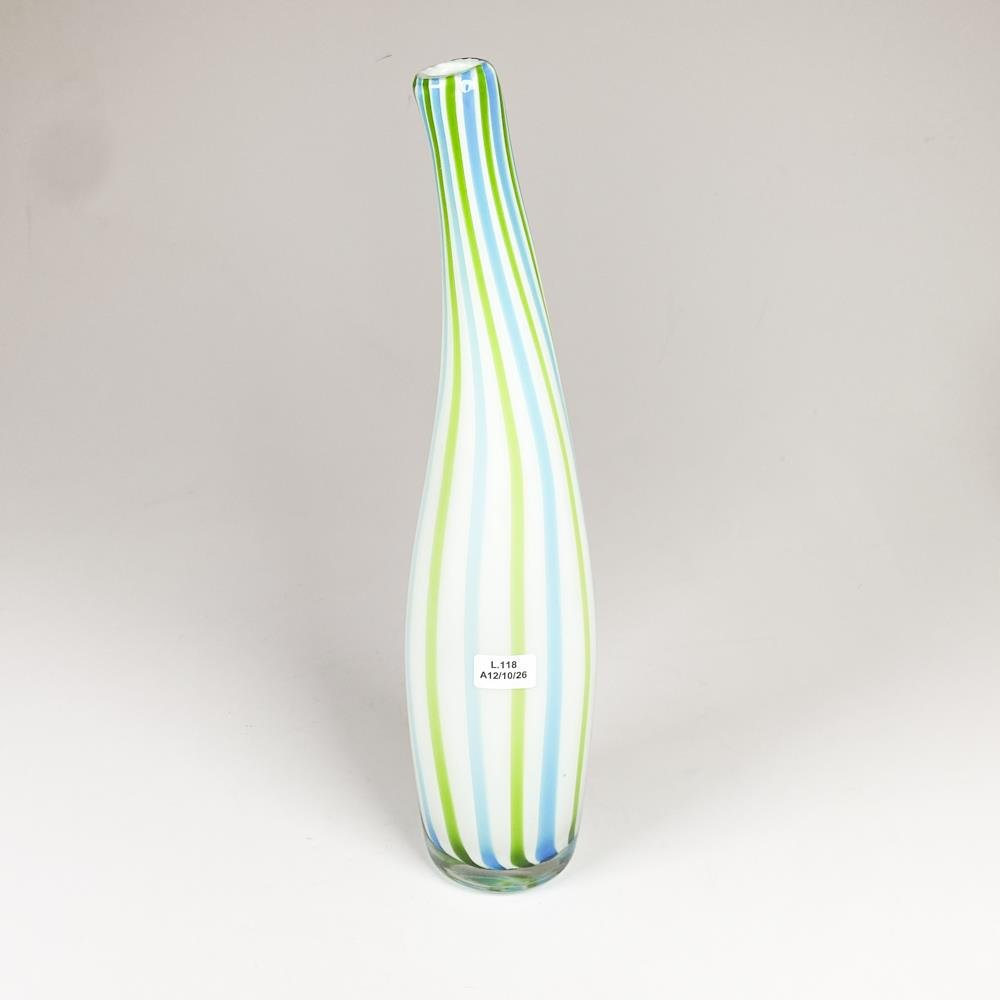 Florero de Cristal Murano Rayado - Alto 35 cm