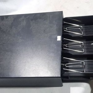 Cajón Cobrador Metálico Negro con Llave y Divisiones - imagen 2