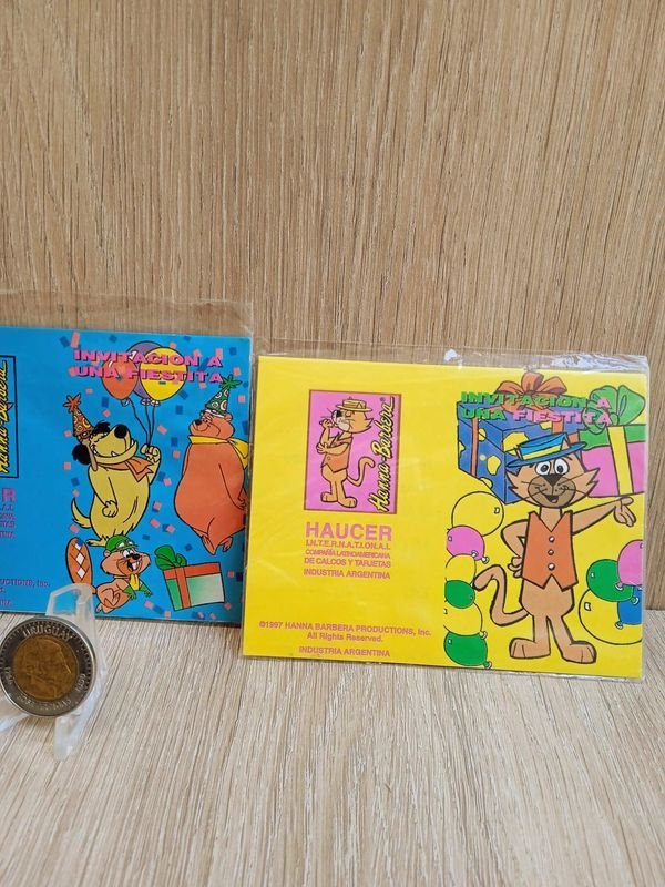 Invitaciones para Cumpleaños de 1997 con Personajes Hanna & Barbera - imagen 3