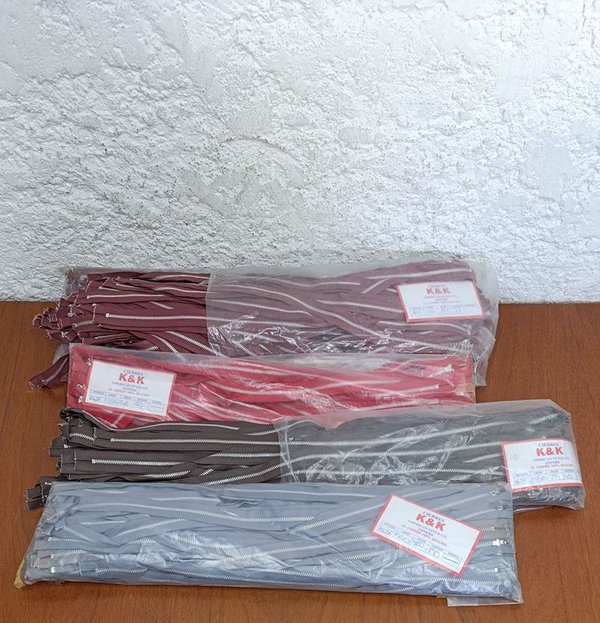 Cierres Metal para Ropa, 50 cm, Varios Colores