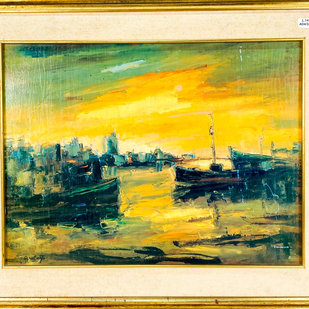Pintura al óleo de paisaje urbano - imagen 2