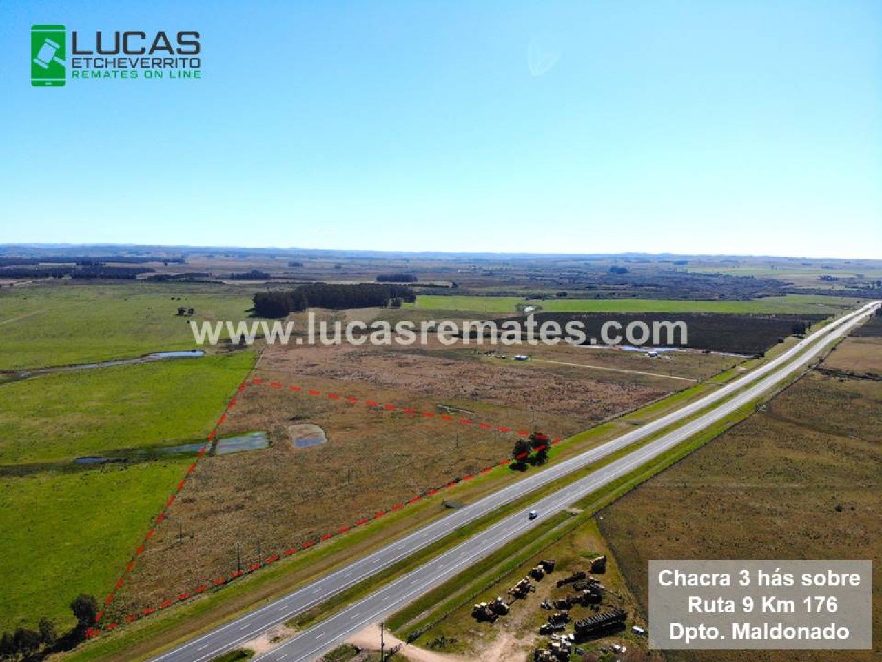 Chacra de 3.34 Hectáreas en Garzón, Maldonado, sobre Ruta 9