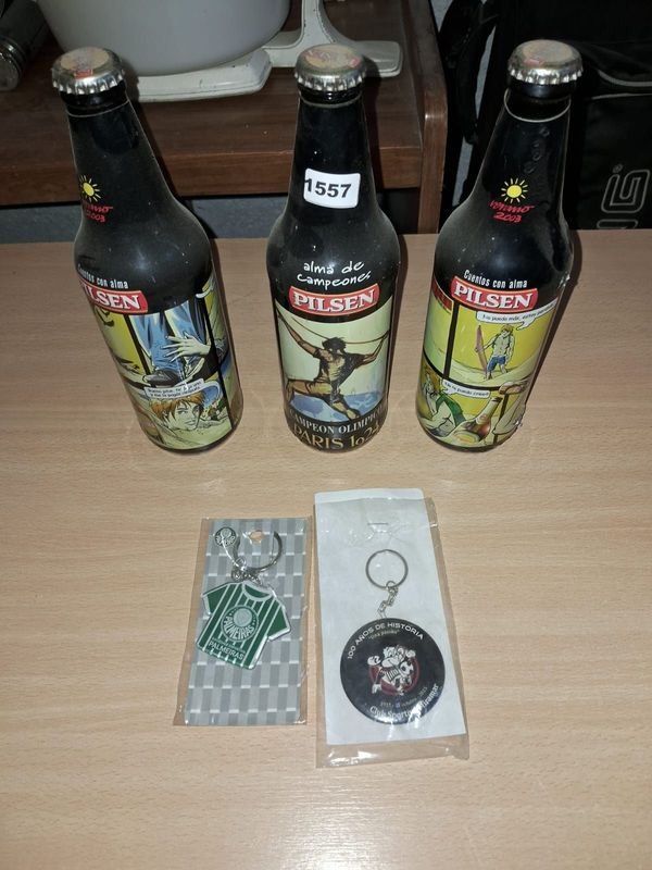 Lote anterior: Lote de 3 botellas de cerveza Pilsen con diseños coleccionables y llaveros