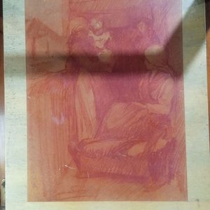 Lote anterior: sanguina sobre papel escena costumbrista