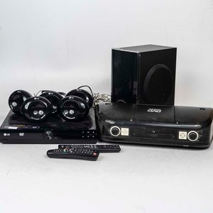 Home Theater LG con Subwoofer, 5 Parlantes, DVD y Control Remoto - imagen 1