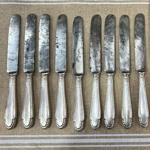10 Cuchillos de Mesa Antiguos Bazar Colón Montevideo - imagen 1