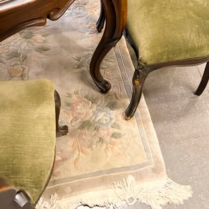 Mesa de Comedor Ovalada con Sillas Estilo Luis XV - imagen 4