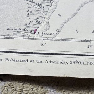 Mapa Náutico Río de la Plata: Montevideo a Buenos Aires, Publicación de 1937 - imagen 3