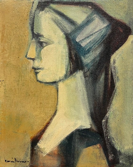 Lote siguiente: Pintura de Oscar Garcia Reino - Figura de perfil