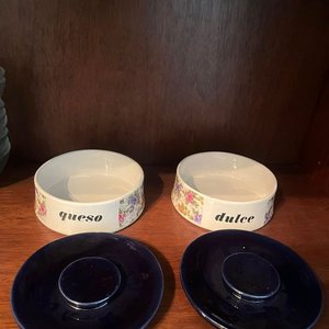 Set de 2 Salseras de Cerámica para Queso y Dulce con Tapa - imagen 2