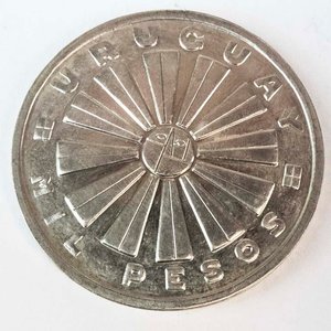 Moneda de Plata Uruguaya 2000 Pesos 1994 "Encuentro de Dos Mundos" en Cápsula - imagen 2
