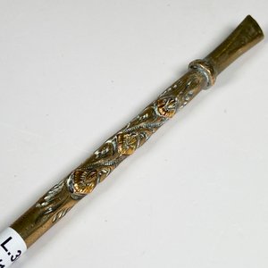 Bombilla de plata y oro labrada - imagen 3