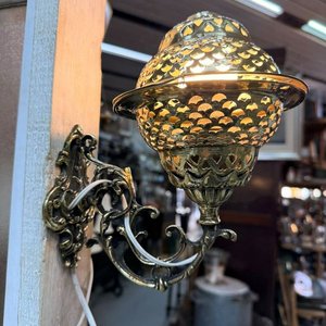 Aplique de Pared Oriental Calado en Bronce con Decoración Geométrica - imagen 4