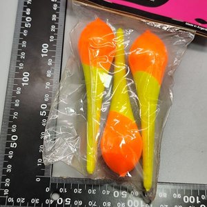 Juego de 3 Boyas de Pesca Vaivén Naranja y Amarillo Fluorescente - imagen 6